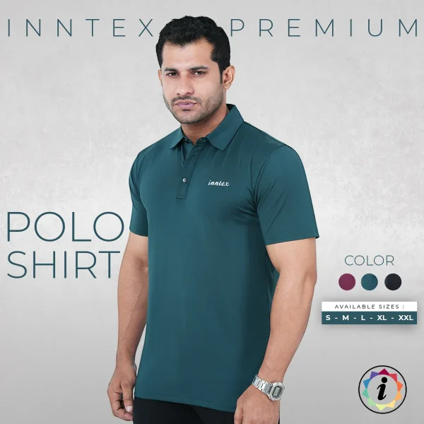 Inntex Premium Solid Polo Shirt - Police Blue