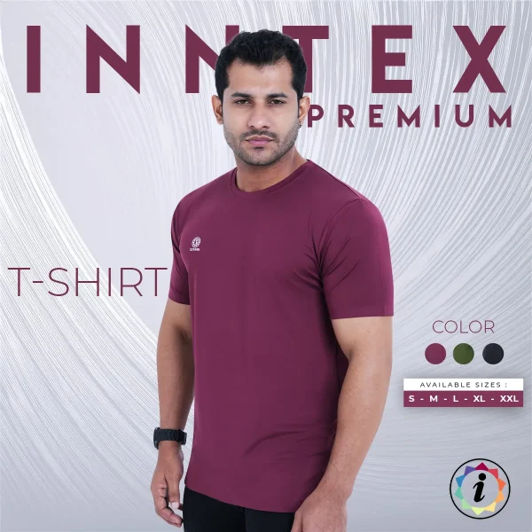 Inntex Premium T-Shirt - Solid Maroon