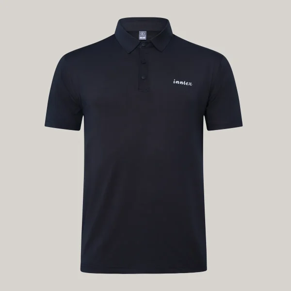 Inntex Premium Solid Polo Shirt - Solid Black - Image 2